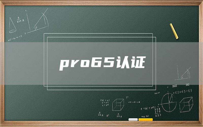 pro65認證(圖1)